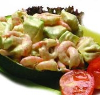 Салат с авокадо и креветками (порция)