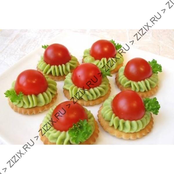 КАНАПЕ С СЫРНЫМ МУССОМ И ТОМАТОМ ЧЕРРИ